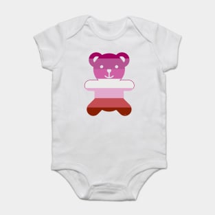 Lesbian Flag Bear Pride Baby Bodysuit